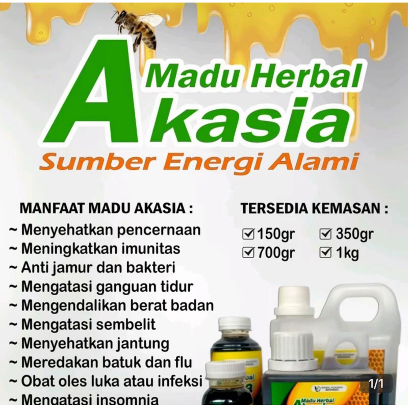 

Madu Herbal Akasia 1kg