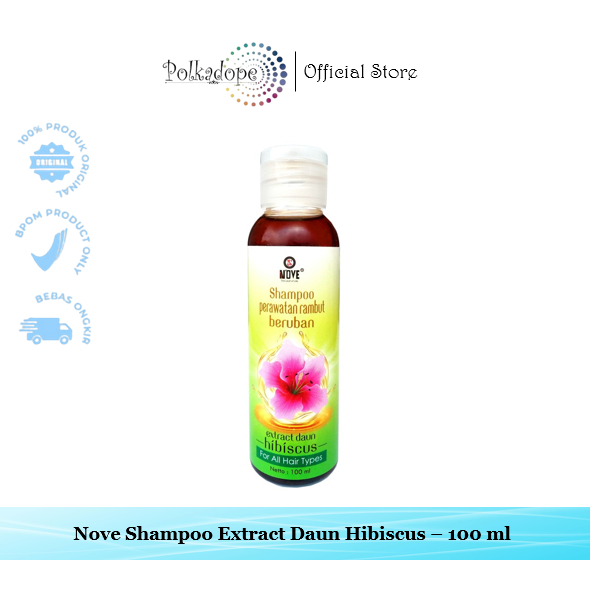 POLKADOPE - Nove Shampoo Exract Daun Hibiscus 100 ml - 1 Pcs BPOM Shampo Rambut Uban