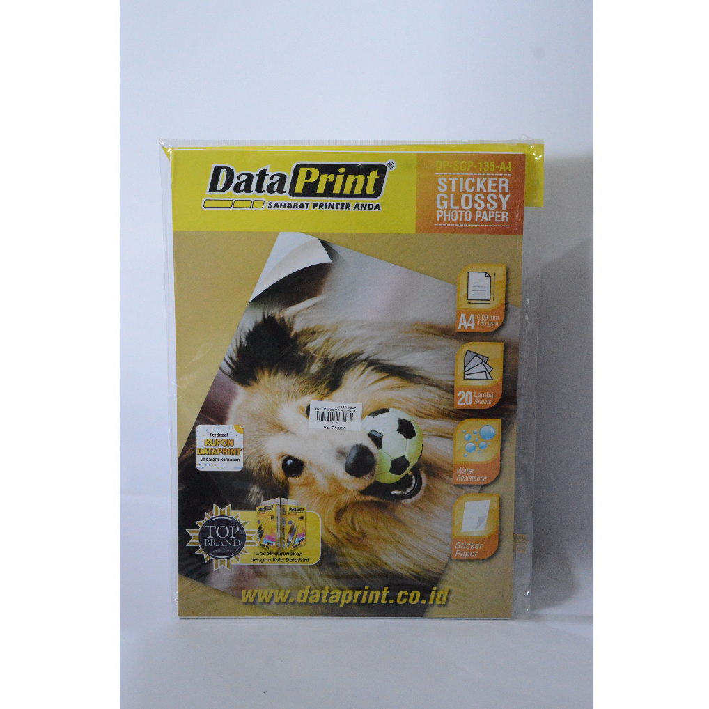 KERTAS STIKER GLOSSY DATA PRINT A4