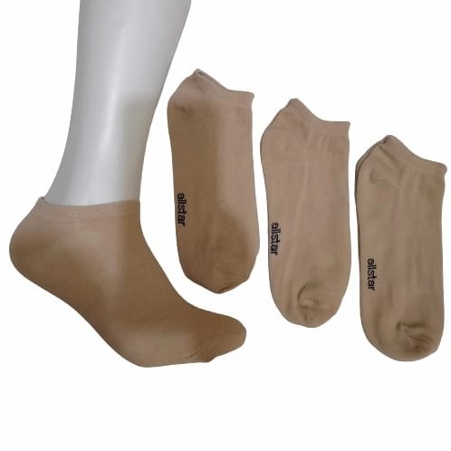 KAOS KAKI PENDEK WARNA KULIT/KAOS KAKI PENDEK SEMATA KAKI WANITA WARNA CREAM BAHAN NILON SUPER LEMBU