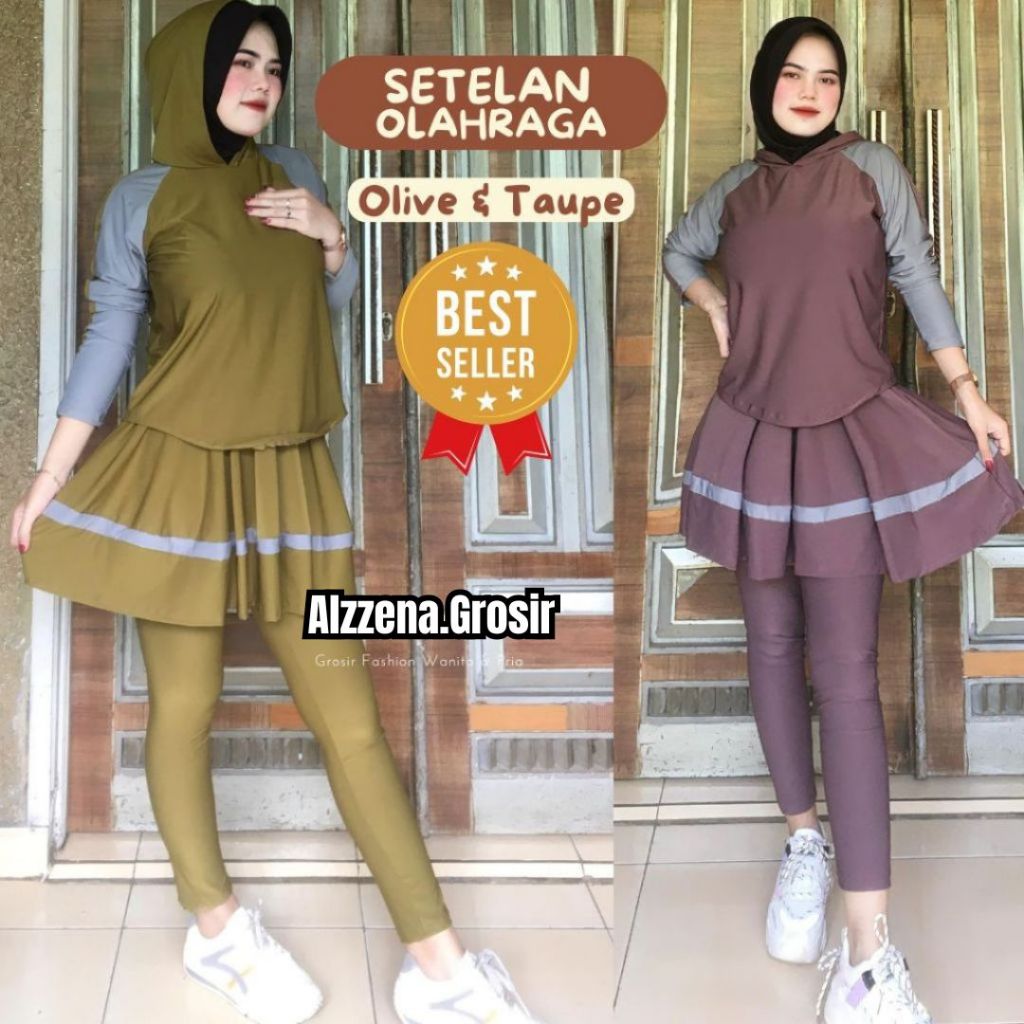 [LANGSUNG KIRIM] BAJU SET OLAHRAGA SPORTY BAHAN JERSEY | SETELAN OLAHRAGA WANITA MUSLIMAH TERBARU | 