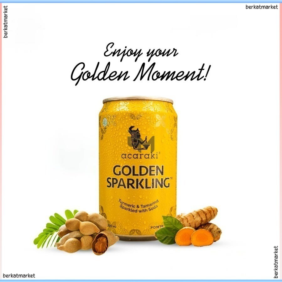 

Acaraki Golden Sparkling Water Jamu Tradisional Soda Kunyit Asam Can Minuman Sehat Herbal Kaleng 320ml