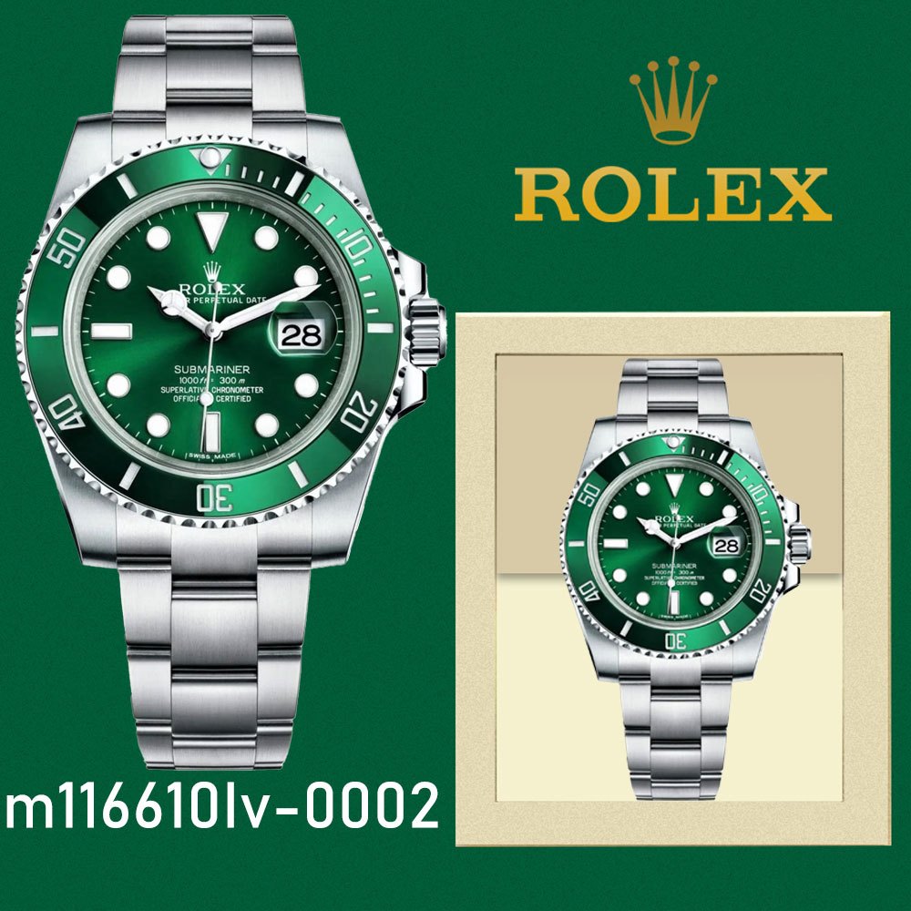 ROLEX Asli Kapal Selam Rolex Log Date m116610lv-0002 Butik Pria Koleksi Submariner Tahan Air