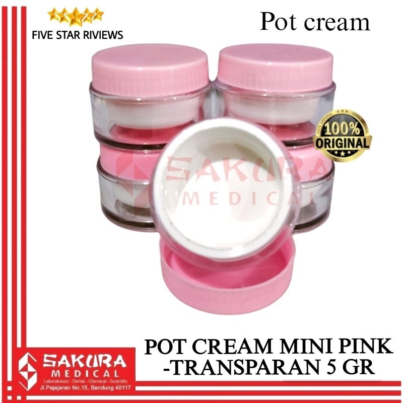 pot cream 5 gram pink transparan