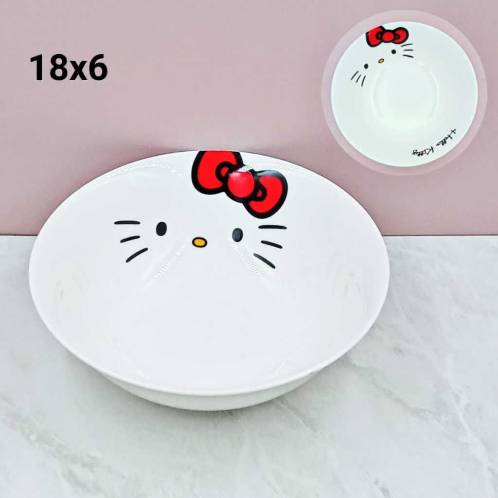 MANGKOK KERAMIK HELLOKITTY PITA BESAR | MANGKOK KERAMIK HELLOKITTY PITA MERAH
