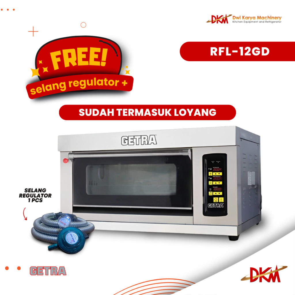 Oven Gas Getra RFL-12GD FREE Selang Regulator/Oven Gas Getra RFL 12GD Dapat Selang Regulator /Oven G