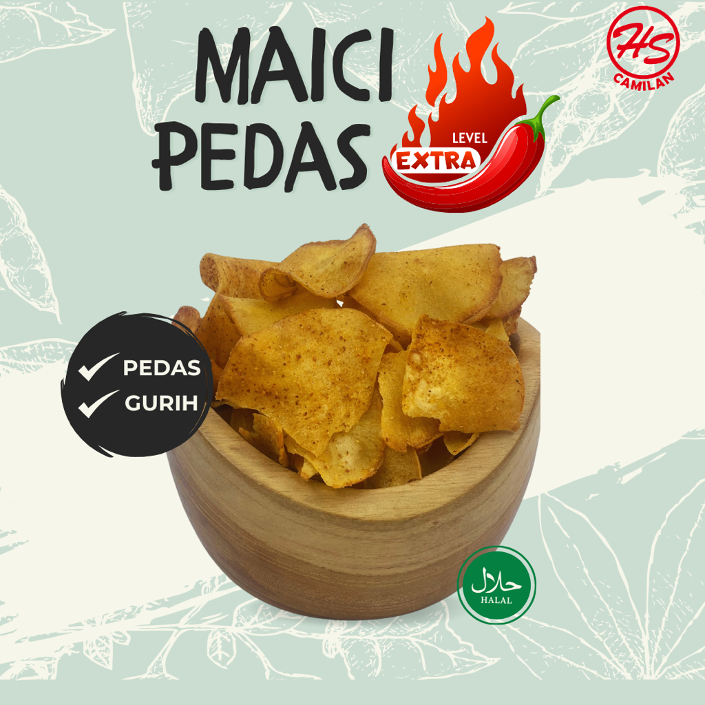 Keripik Maici/Kripik Maici Pedas/Camilan Murah/Camilan Pedas/Camilan 250 gram