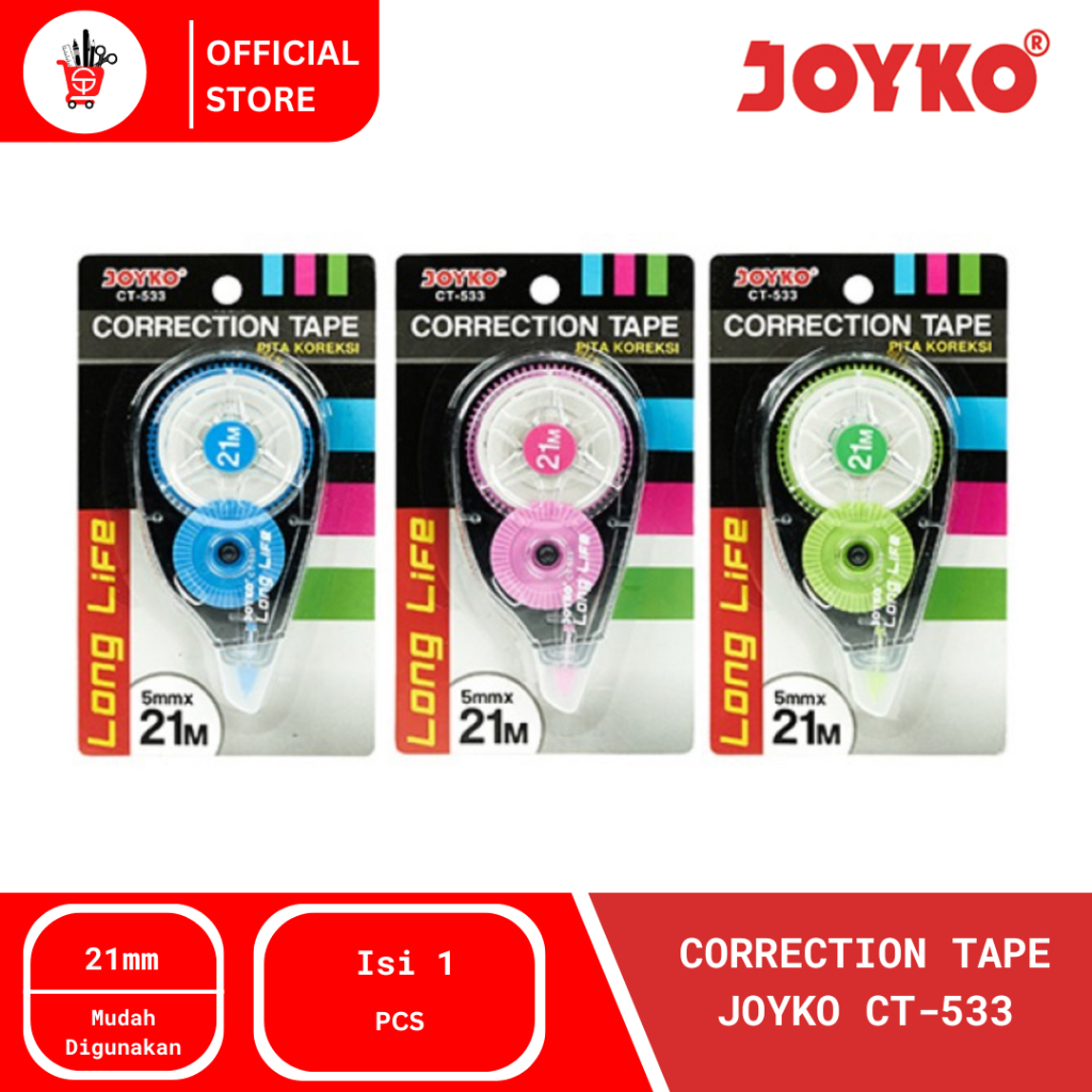 

Correction Tape | Tip-Ex Kertas Joyko CT-533 (1 PCS)