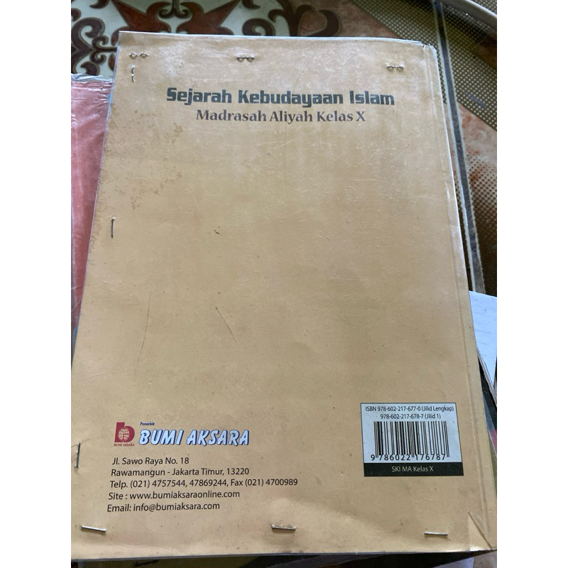 buku sejarah kebudayaan islam MA kelas 10