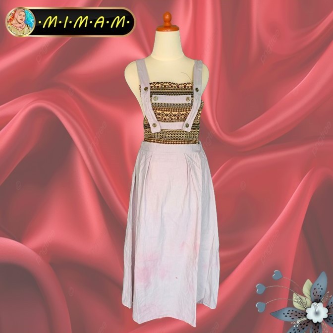 PRE-LOVED OVERALL BATIK COKLAT MUDA