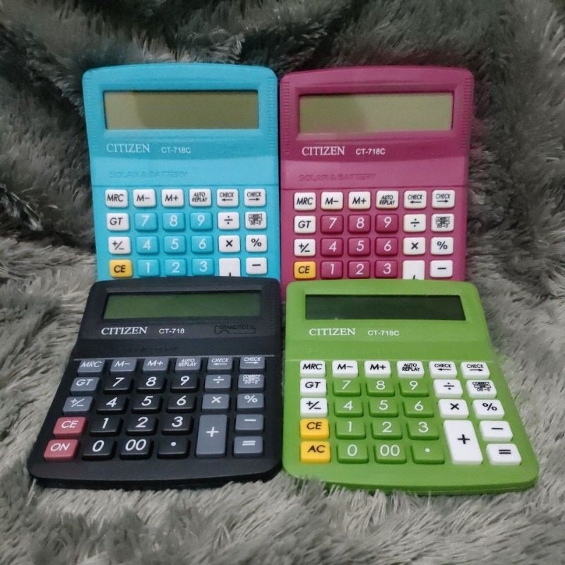

kalkulator sedang citizen warna 12 digit citizen ct-718c/718/Calculator check&correct 12 digit warna citizen ct-718c
