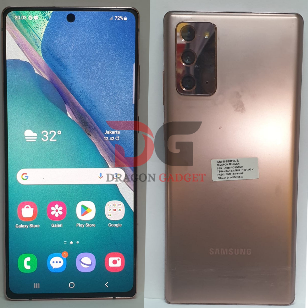 SAMSUNG NOTE 20 SEIN 8/256GB SECOND BATANGAN