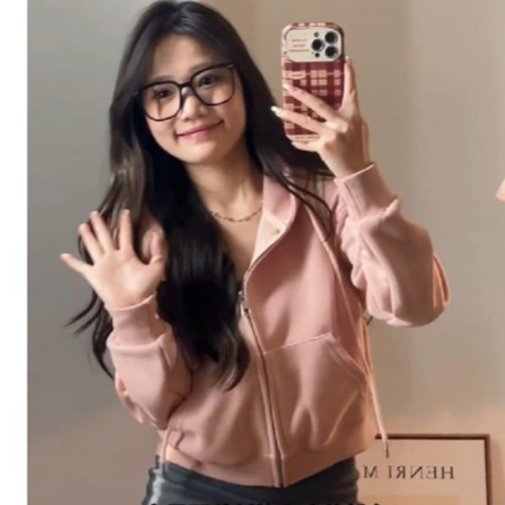 Hoodie zipper crop top Wanita kekinian jaket sweater cewek basic terbaru Korean Style atasan wanita 