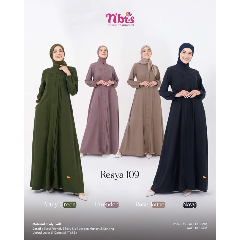 Nibras Gamis Wanita Resya 109 Dress Busui Promo Murah Busana Muslim wanita syari