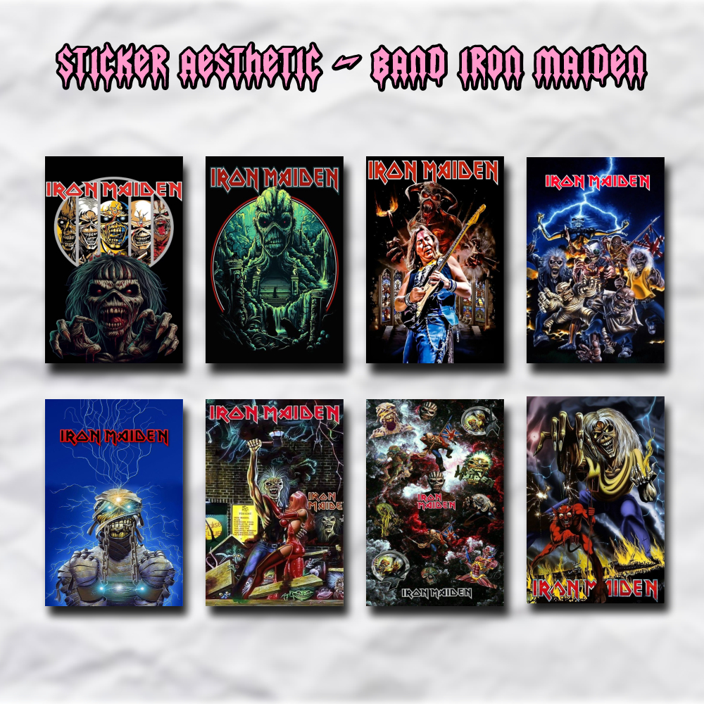

STICKER AESTHETIC BAND IRON MAIDEN SERIES Sticker Laptop Stiker HP Stiker Mobil Lemari