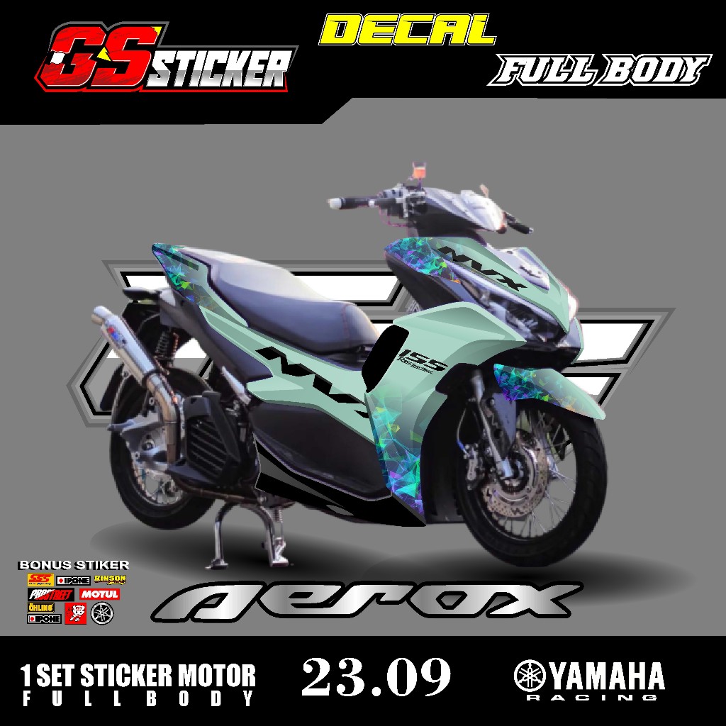 COD Decal terbaru decal sticker Aerox 155 NEW Connected FULL BODY DESIGN SIMPEL WARNA TERBARU AEROX 