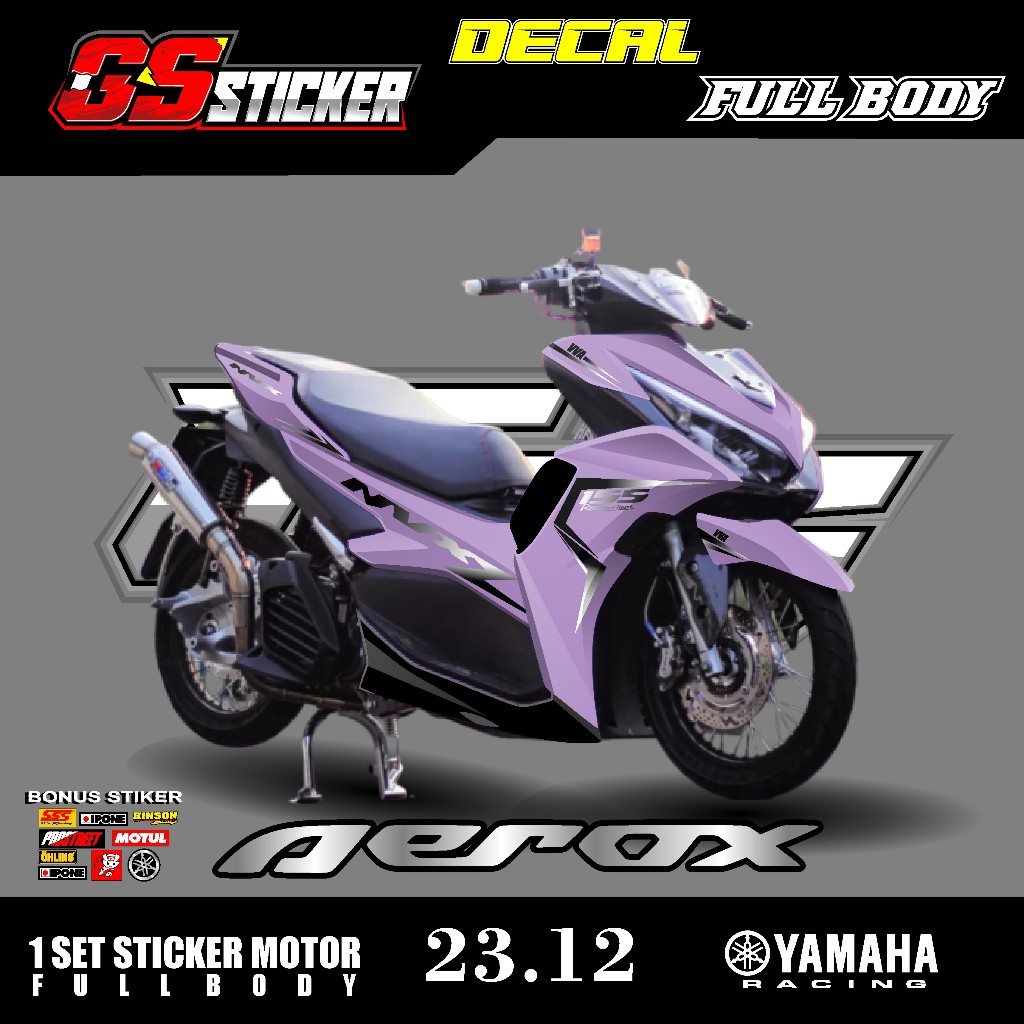 COD Decal terbaru decal sticker Aerox 155 NEW Connected FULL BODY DESIGN SIMPEL WARNA TERBARU AEROX 