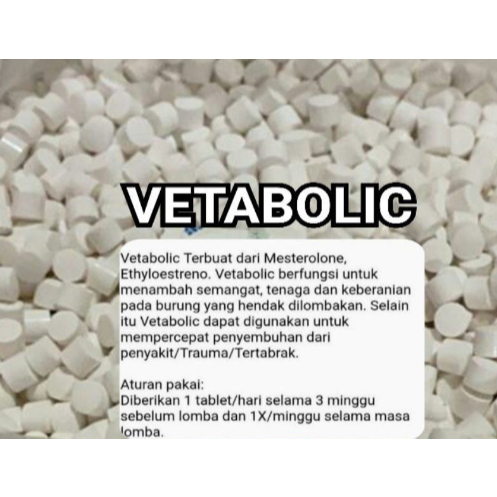 VETABOLIC VETAFARM  BOLIC SUPLEMEN OBAT DOPING VITAMIN BURUNG MERPATI LOMBA PER BUTIR