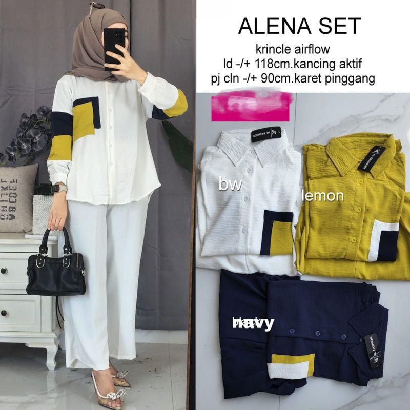 ONE SET ALENA CRINKLE AIR FLOW LD 110 // SETELAN ALENA TERBARU // SET ALENA TERLARIS // ONE SET ALEN