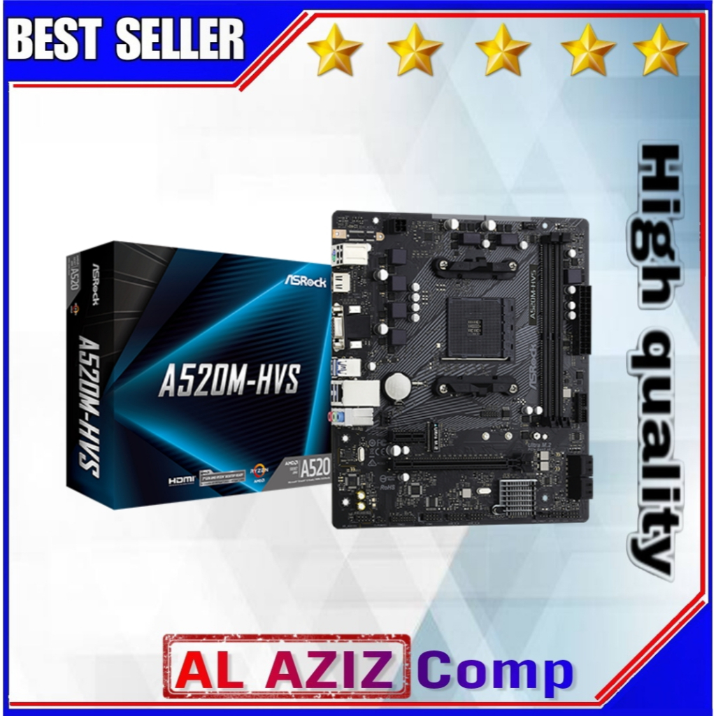 Motherboard ASROCK A520M-HVS Resmi