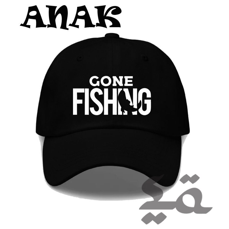 Topi anak baseball sport fishing gone fishing