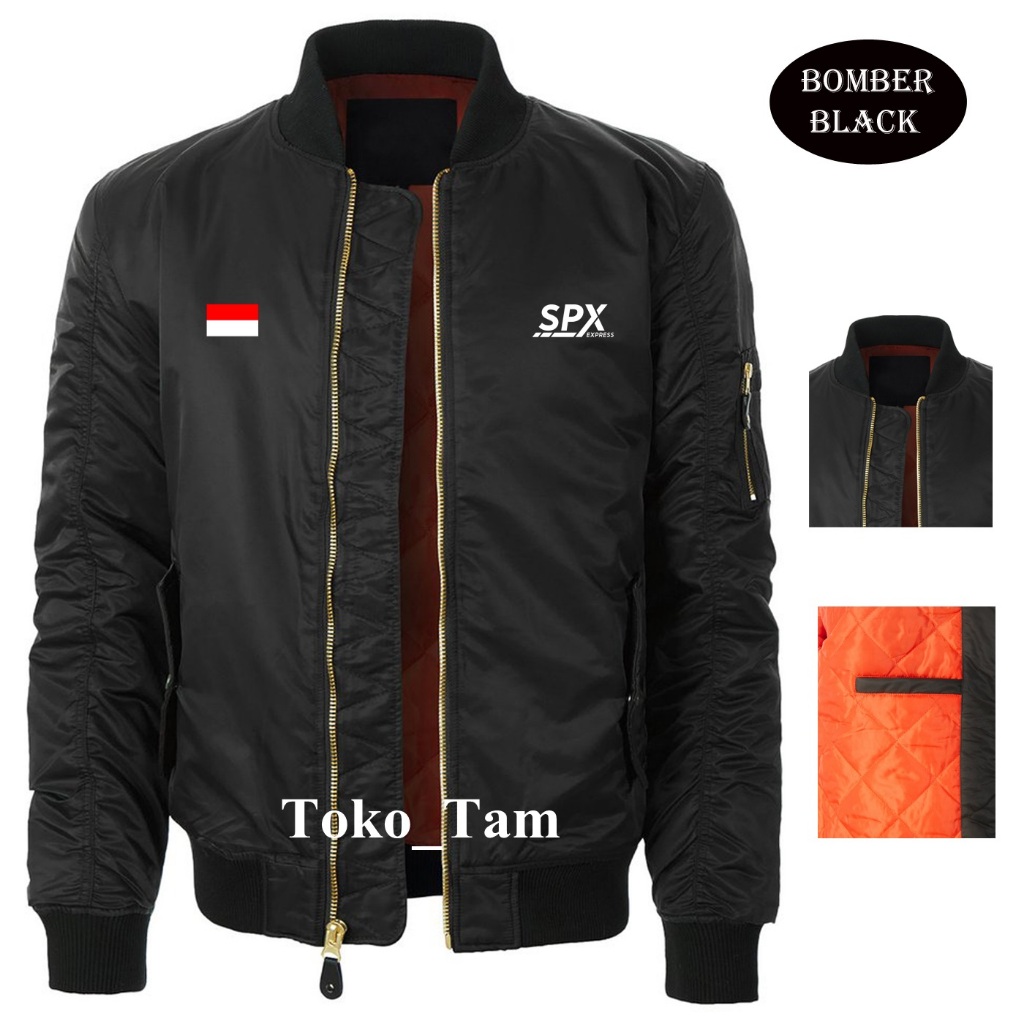 Jaket Bomber Ekspedisi SPX Express Original Jaket Taslan Spx Express Waterproof Jaket parasut zipper