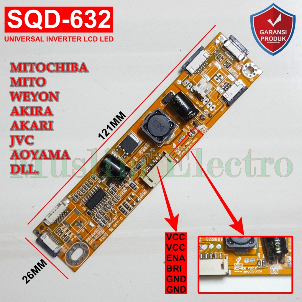 SQD-632 Universal Inverter LED Backlight Driver TV CHINA Monitor Led Constant Current Board Mitochib