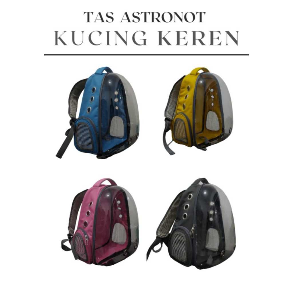tas astronot  transparan/tas ransel kucing premium