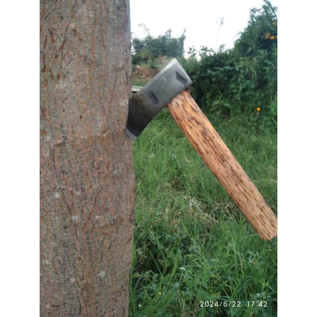 kampak kecil gagang kayuaren bahan per bazzamurni