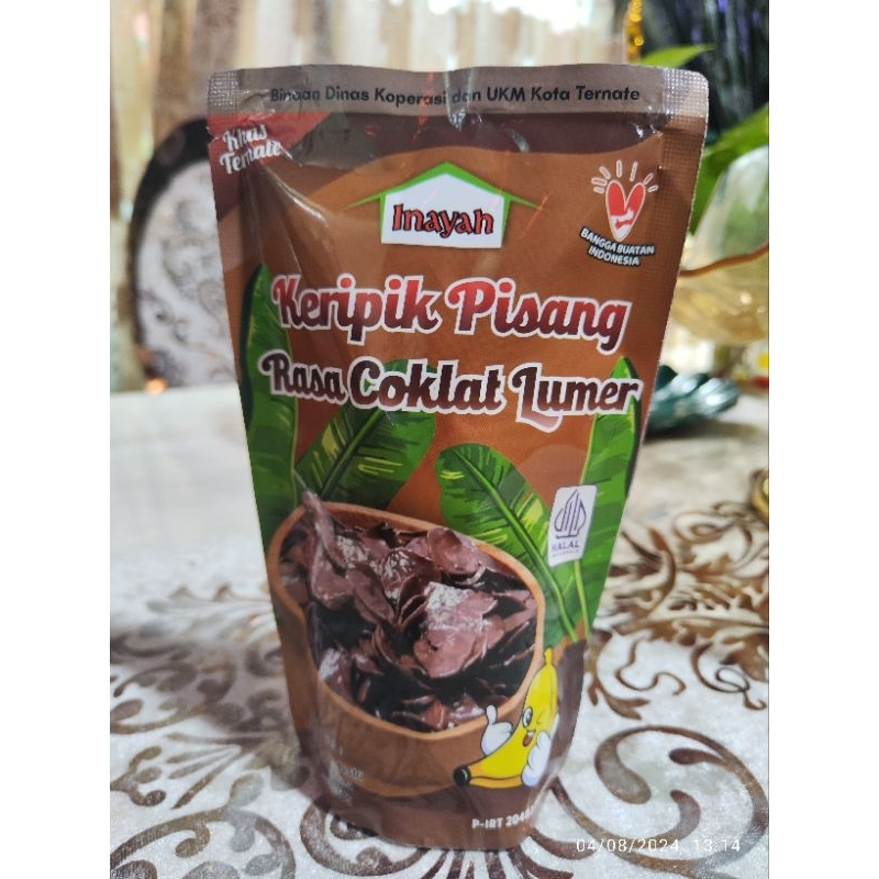 

oleh-oleh khas MALUKU UTARA TERNATE - Kripik pisang rasa cokelat lumer