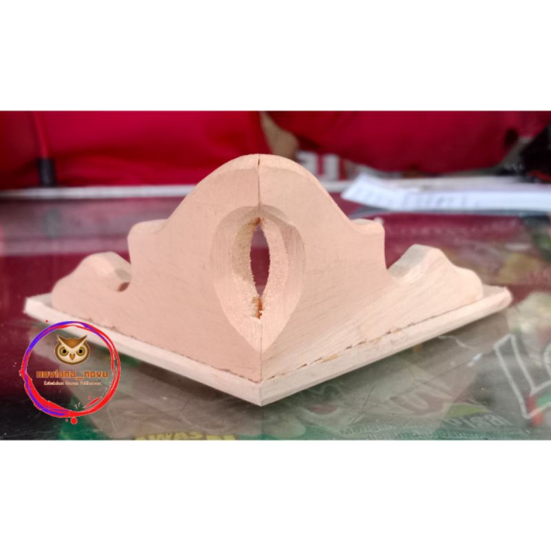 Wulann_Gemintang Kaki Sangkar Kosan Kandang Burung Kotak Kayu 1 Set 4 Biji Model Simple Kembang