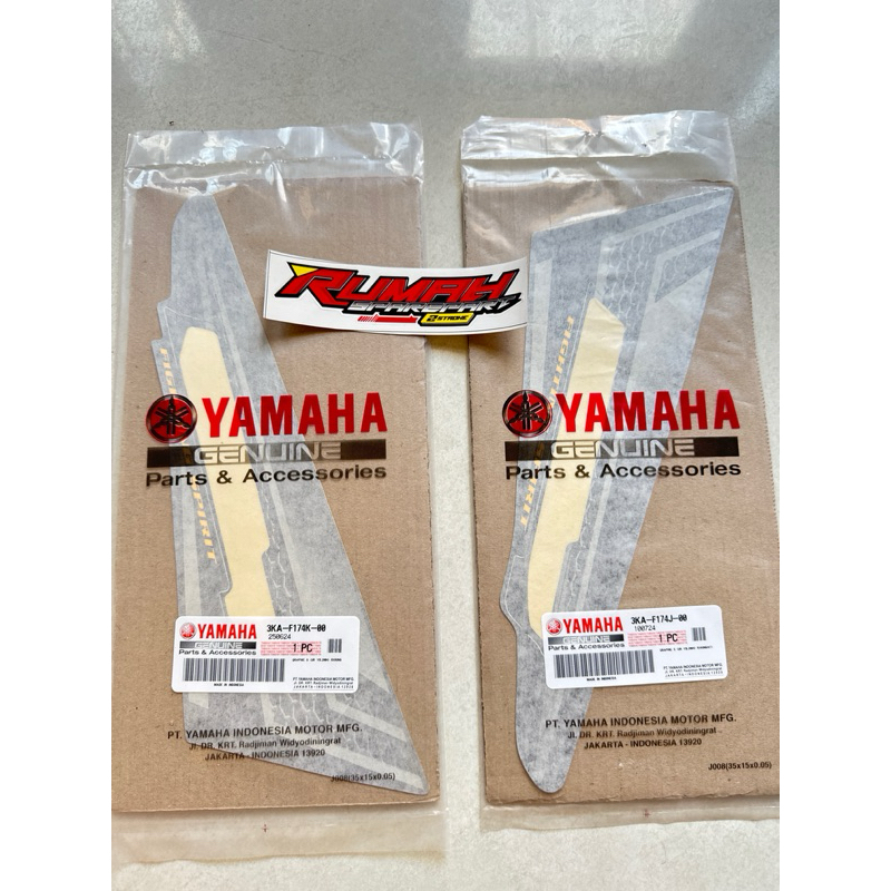 STRIPING STIKER COVER AKI KIRI KANAN HITAM RX KING 2004 ORIGINAL