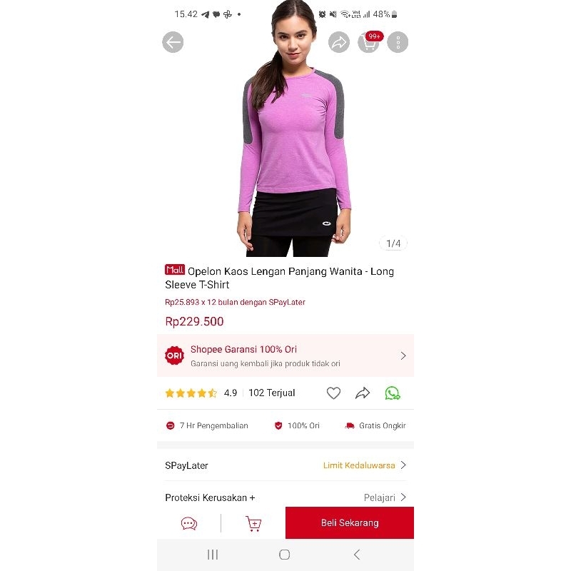 pl / preloved kaos olahraga brand opelon