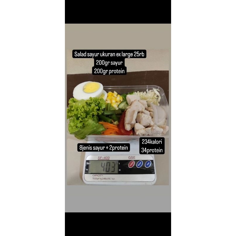 

salad sayur telur saus wijen large 650ml