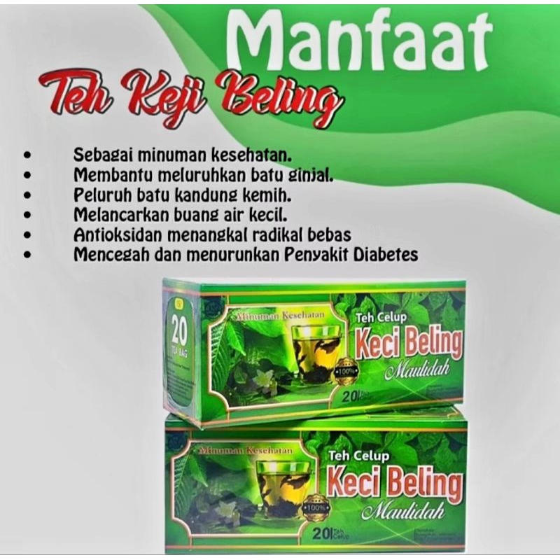 

TEH CELUP HERBAL DAUN KECI BELING MAULIDAH atasi BATU GINJAL 20 kantong