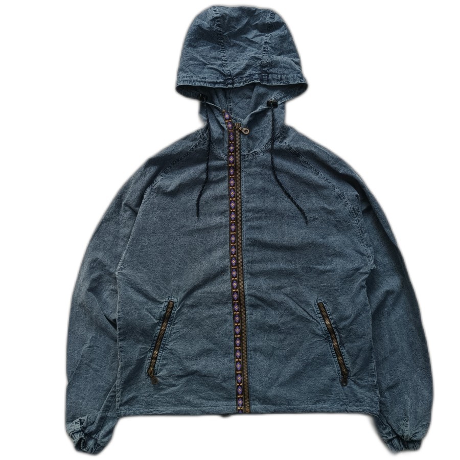 jacket vintage 90s alf washed denim casual jacket indigo riri zipper