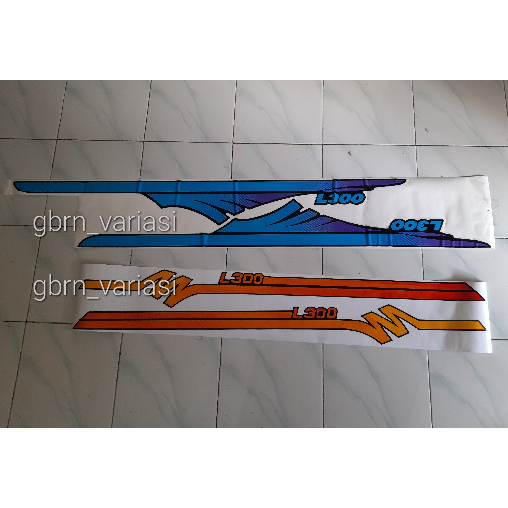 stiker l300 kuning/ stiker l300 biru/ stiker mitsubishi pick up / stiker l300 samping