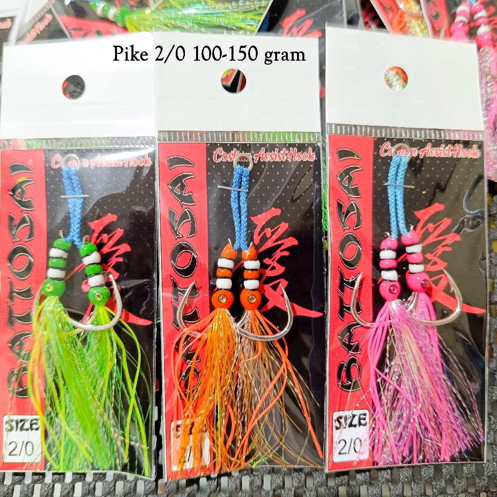 Assist Hook PIKE Model 2/0 Untuk Jig 100-150g - Hook / Kail Jigging - Kail Pancing