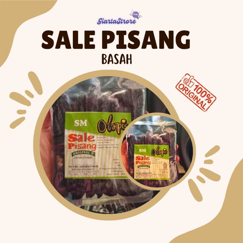 

Pisang Sale Basah Kemasan Vaccum/Sale Pisang Oleh oleh/Camilan Tradisional