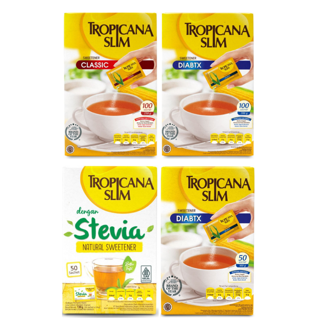 

Tropicana Slim Sweetener Diabtx / Classic / Stevia 50/100 Sachet