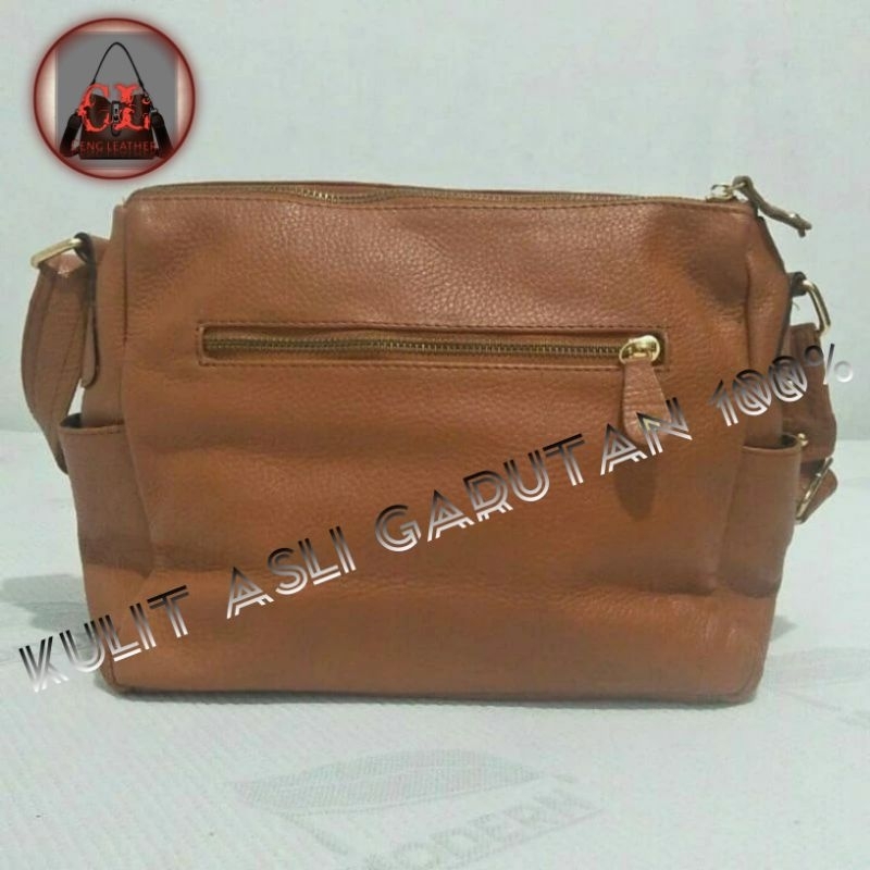 tas kulit asli garutan/tas selempang