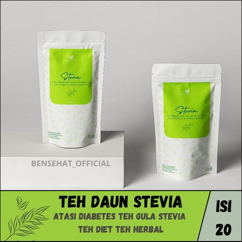 

BENSEHAT_OFFICIAL teh Stevia teh atasi diabetes teh gula Stevia teh diet alami teh herbal premium teh peningkat imunitas