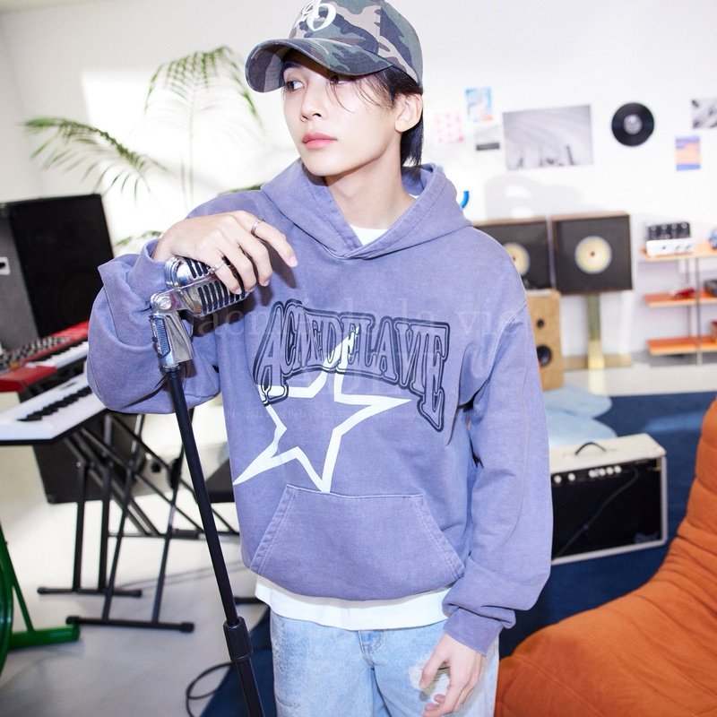 (PO KOREA) ADLV X JEONGHAN - DESTROYED WASHING SPRAY DENIM PANTS - ORIGINAL KOREA