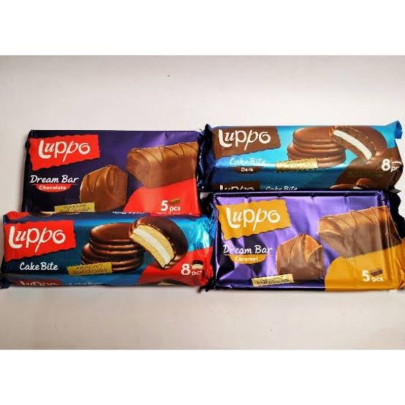 

Luppo cake bite / dream bar / biskuit lapis coklat