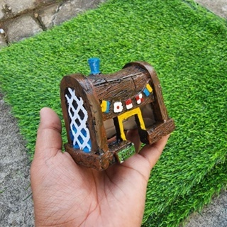 Hiasan aquarium rumah crusty crab hiasan mini