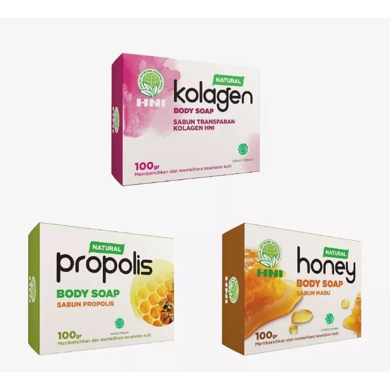 Sabun Propolis  Madu  Kolagen Hni-hpai Sabun Muka  Kecantikan Mencerahkan dan  melembabkan kulit Hni