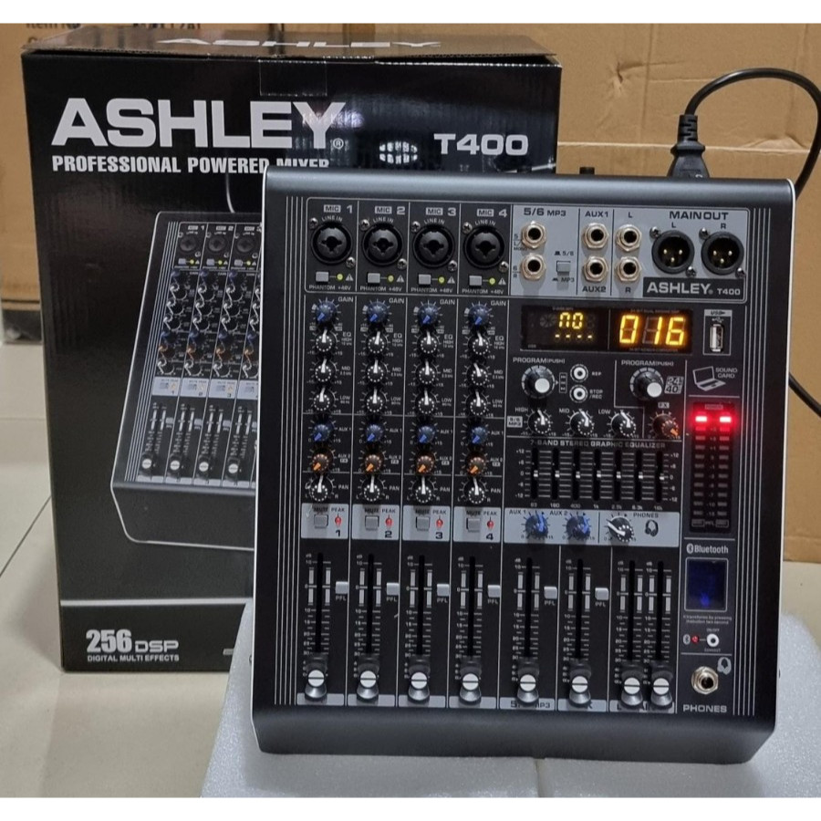 Power mixer ashley t 400 mikser power ashley t400 6channel original garansi resmi