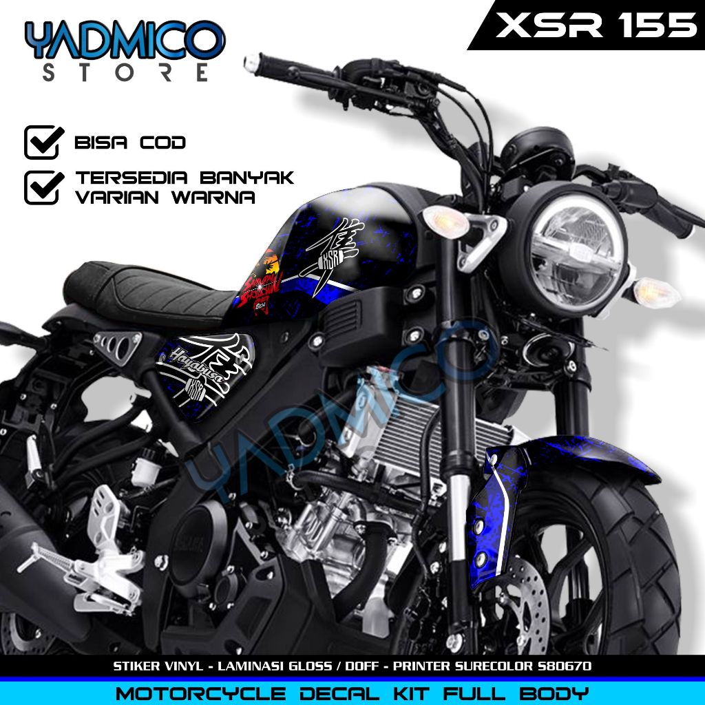 【PROMO DECAL】Stiker Motor XSR 155 Full Body / Striping Yamaha XSR 155 Fullbody / Decal XSR Variasi D