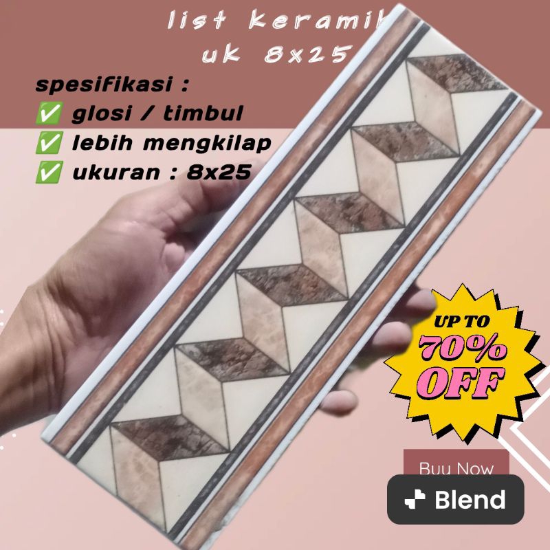 list keramik dinding minimalis ukuran 8x25 motif tangga horizon grosir list keramik timbul