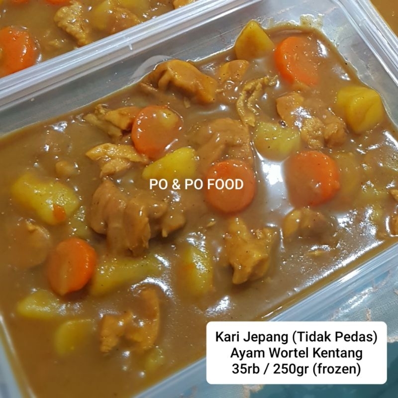 

Kari Jepang 250gr | Isi Ayam Wortel Kentang Tidak Pedas | Japanese Chicken Curry | Lauk Frozen Praktis | Sayur masakan rumahan home made | Makanan Beku Ready to eat makanan siap saji instant food murah enak lezat